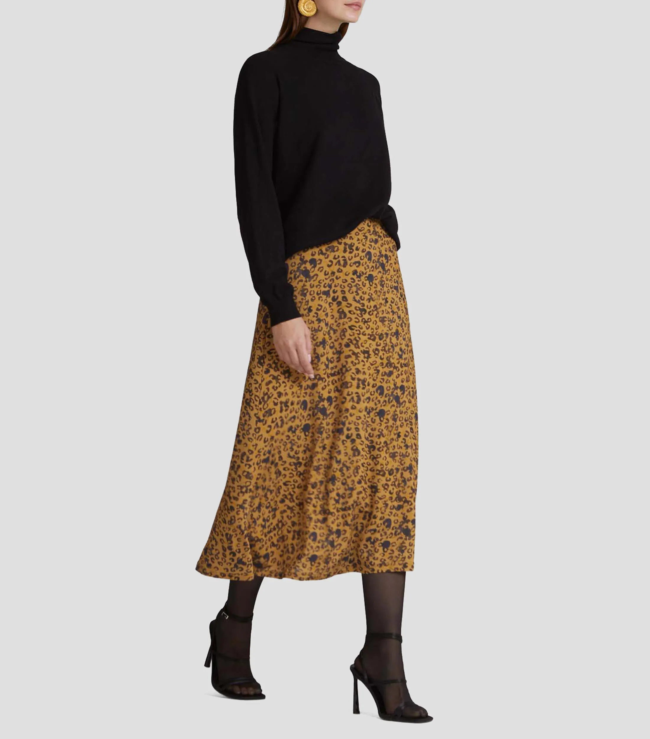 Simorra Falda Midi Animalprit Mujer