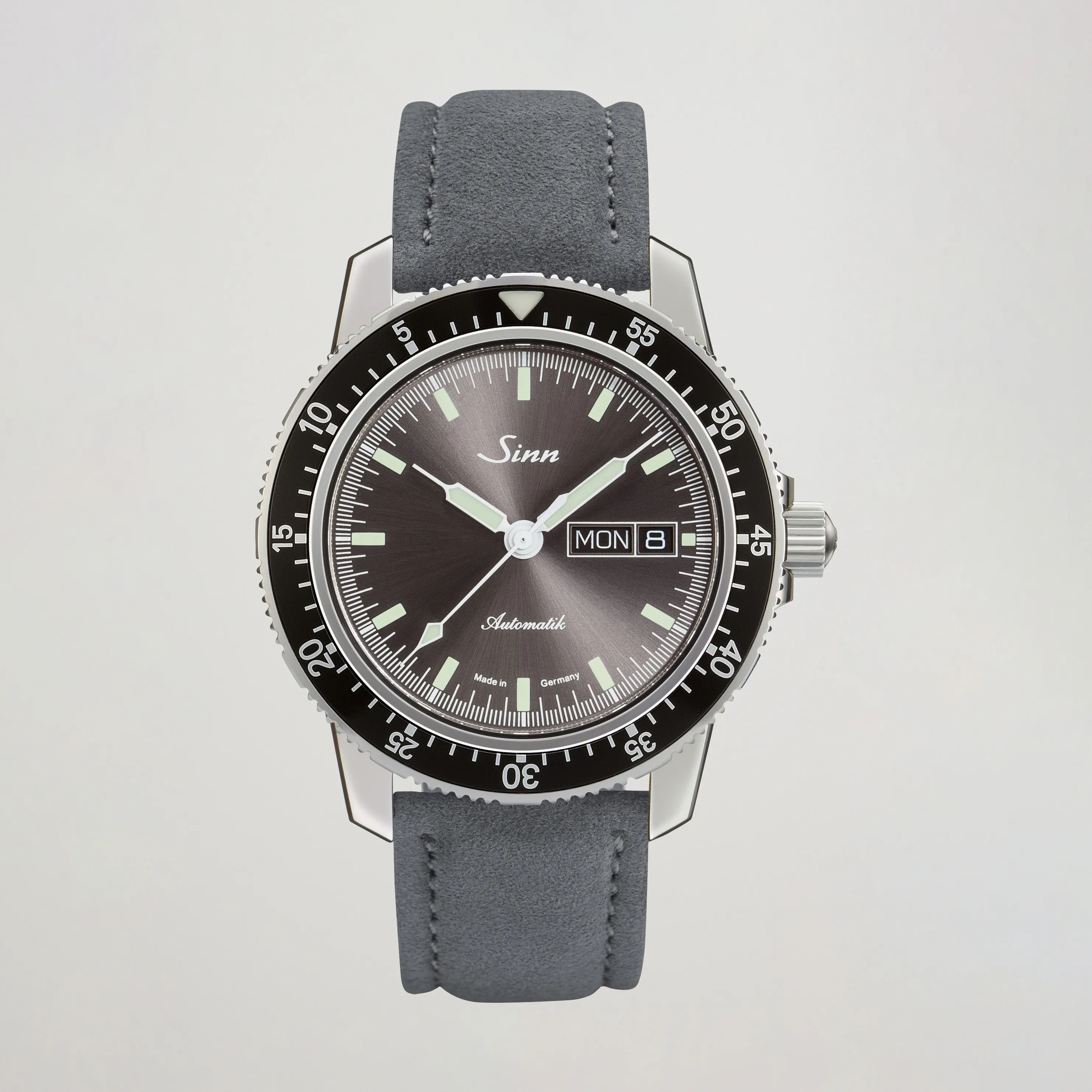 Sinn 104 I A Pilot Watch 41mm Alcantara Strap Grey