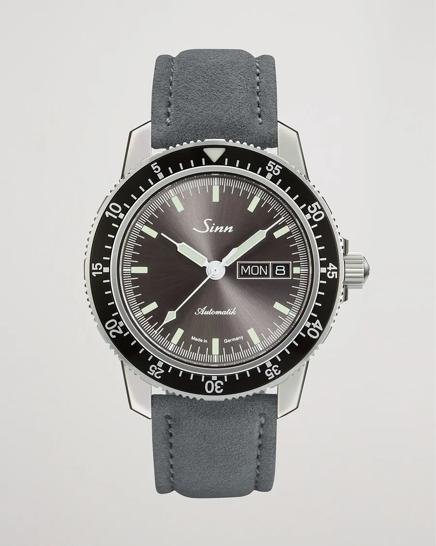 Sinn 104 I A Pilot Watch 41mm Alcantara Strap Grey