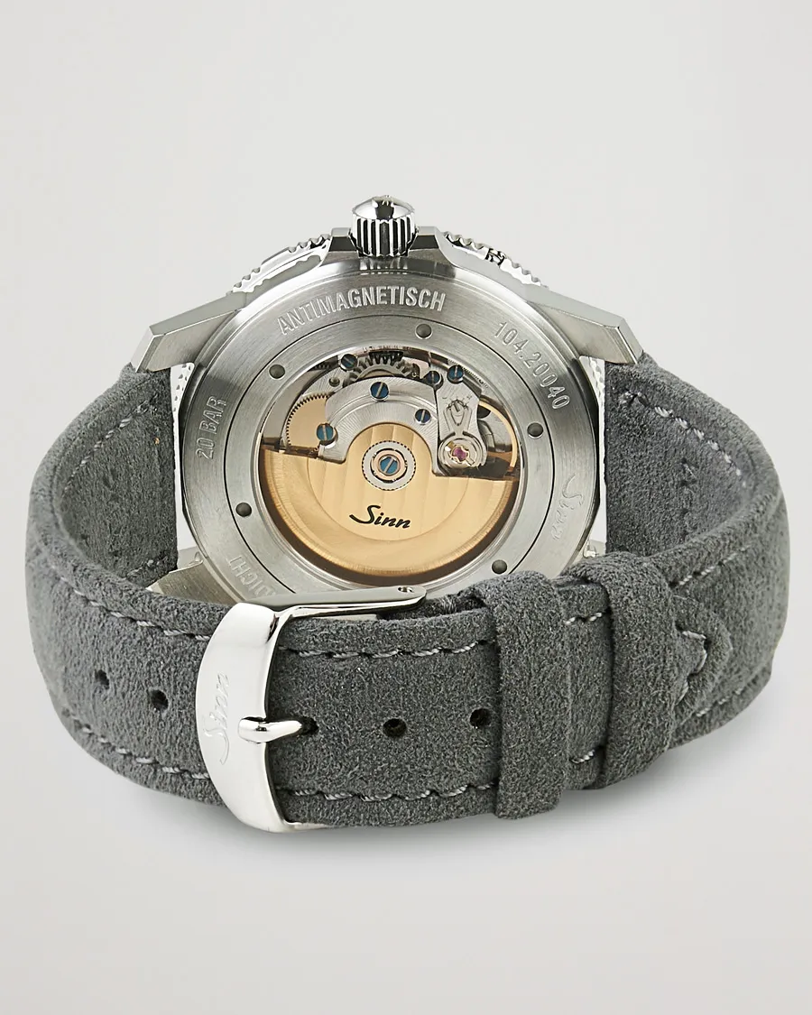 Sinn 104 I A Pilot Watch 41mm Alcantara Strap Grey