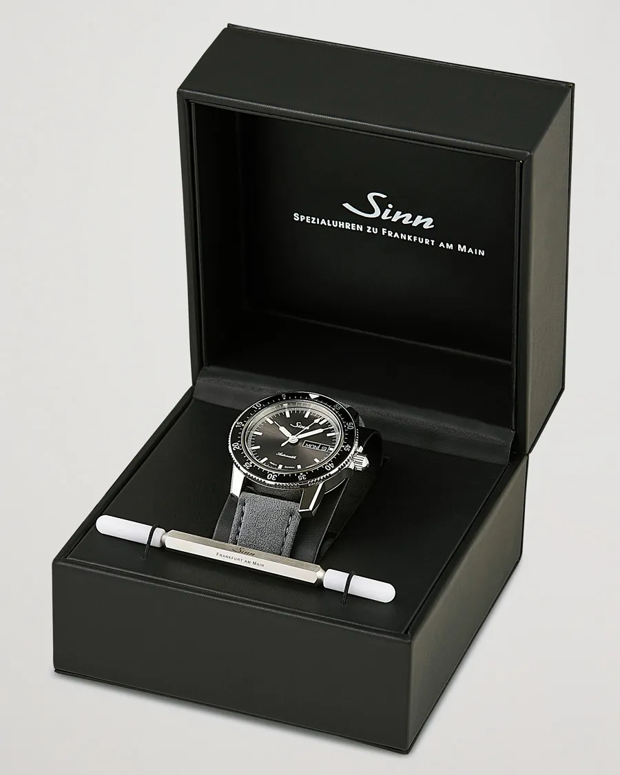 Sinn 104 I A Pilot Watch 41mm Alcantara Strap Grey