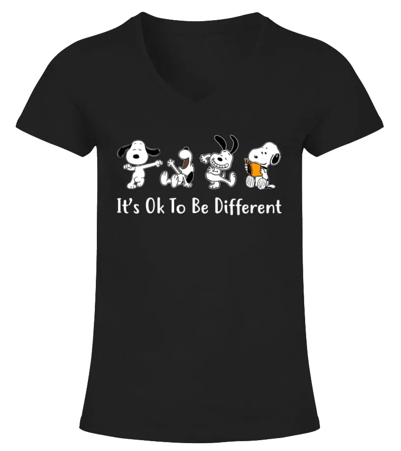 SNOOPY Camiseta cuello pico Mujer