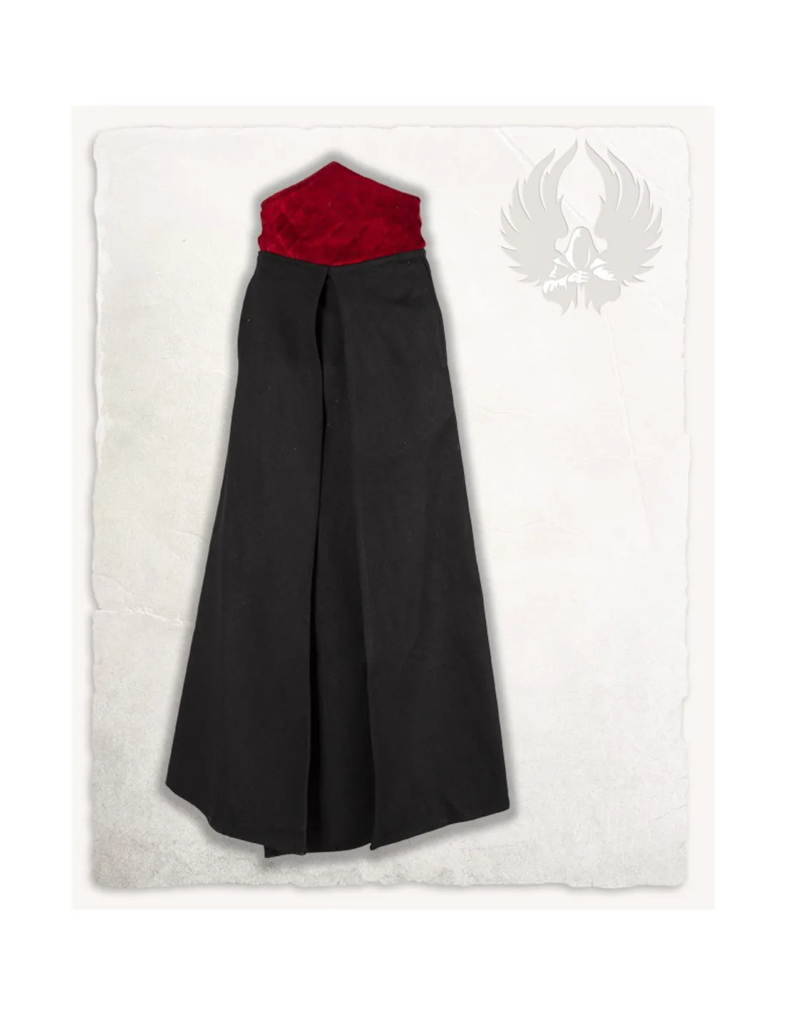 SOBREFALDA MEDIEVAL MODELO BRIELLE  LONA NEGRO/BURDEOS