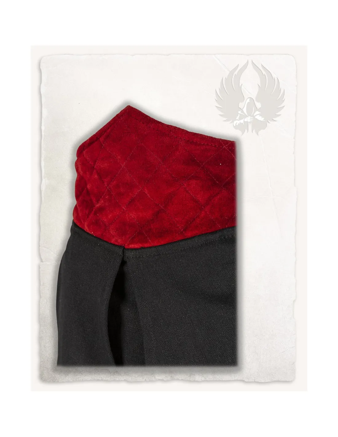 SOBREFALDA MEDIEVAL MODELO BRIELLE  LONA NEGRO/BURDEOS