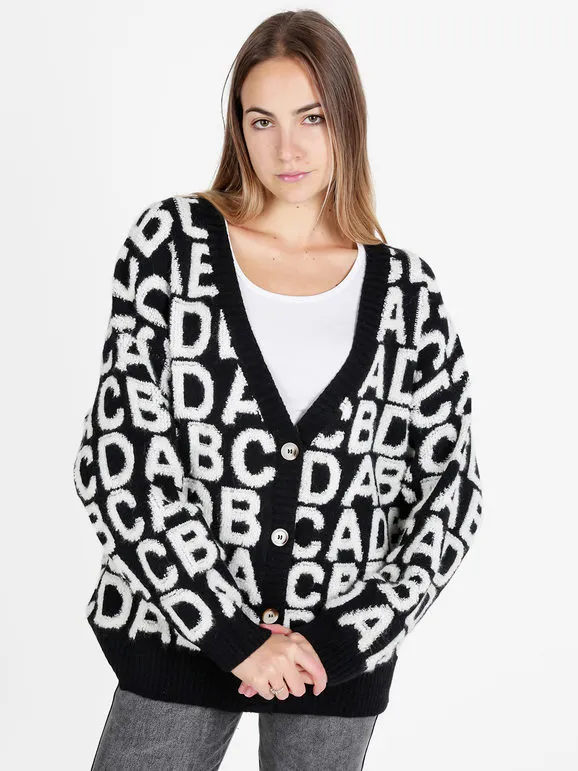 Solada Cárdigan de mujer oversize de punto con estampados