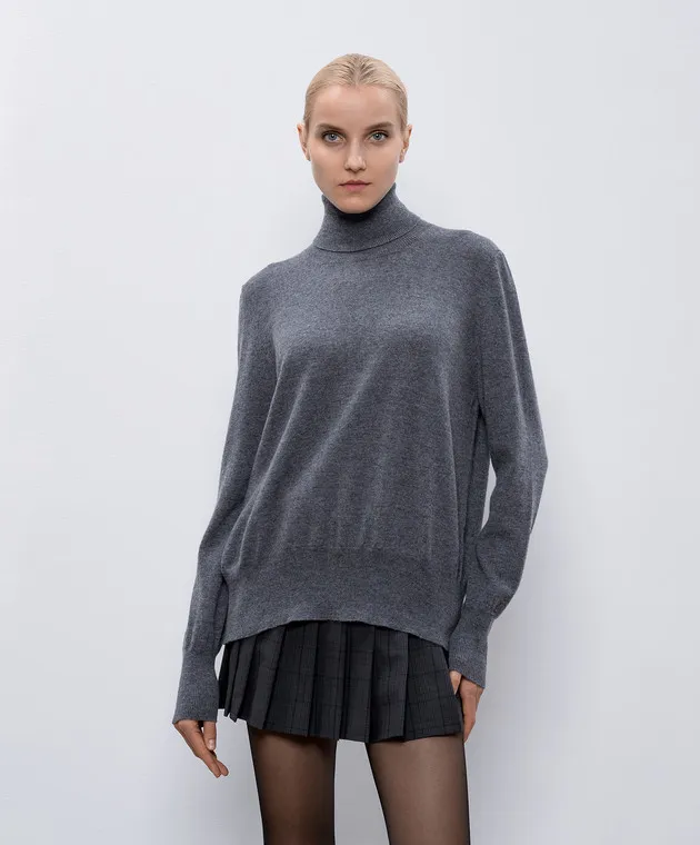Solotre Gray wool sweater