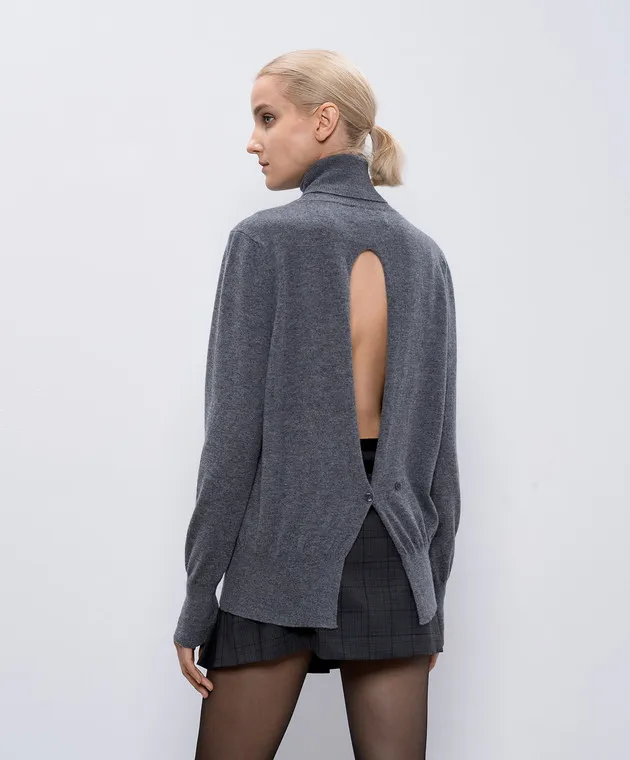 Solotre Gray wool sweater