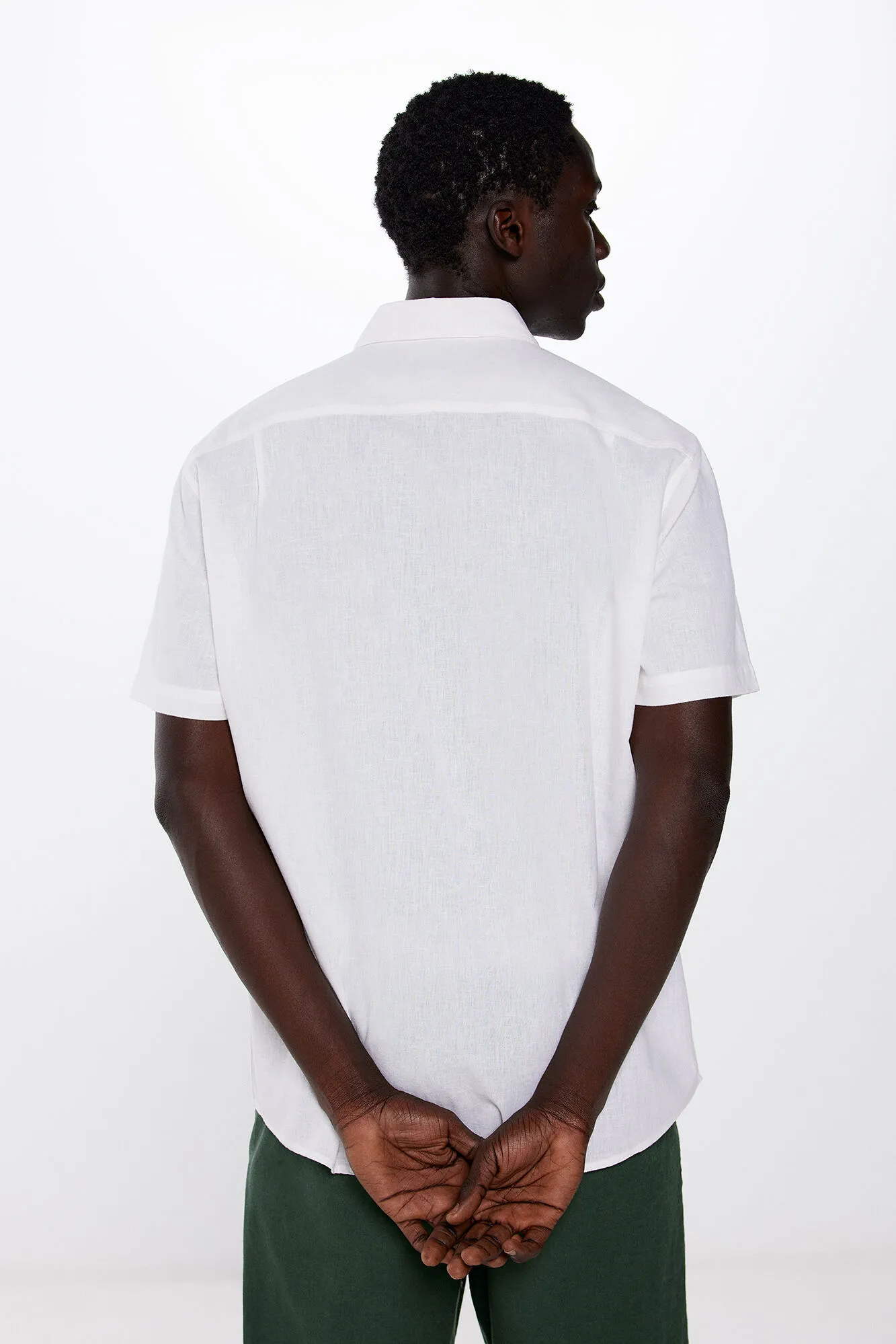 Springfield Camisa manga corta lino