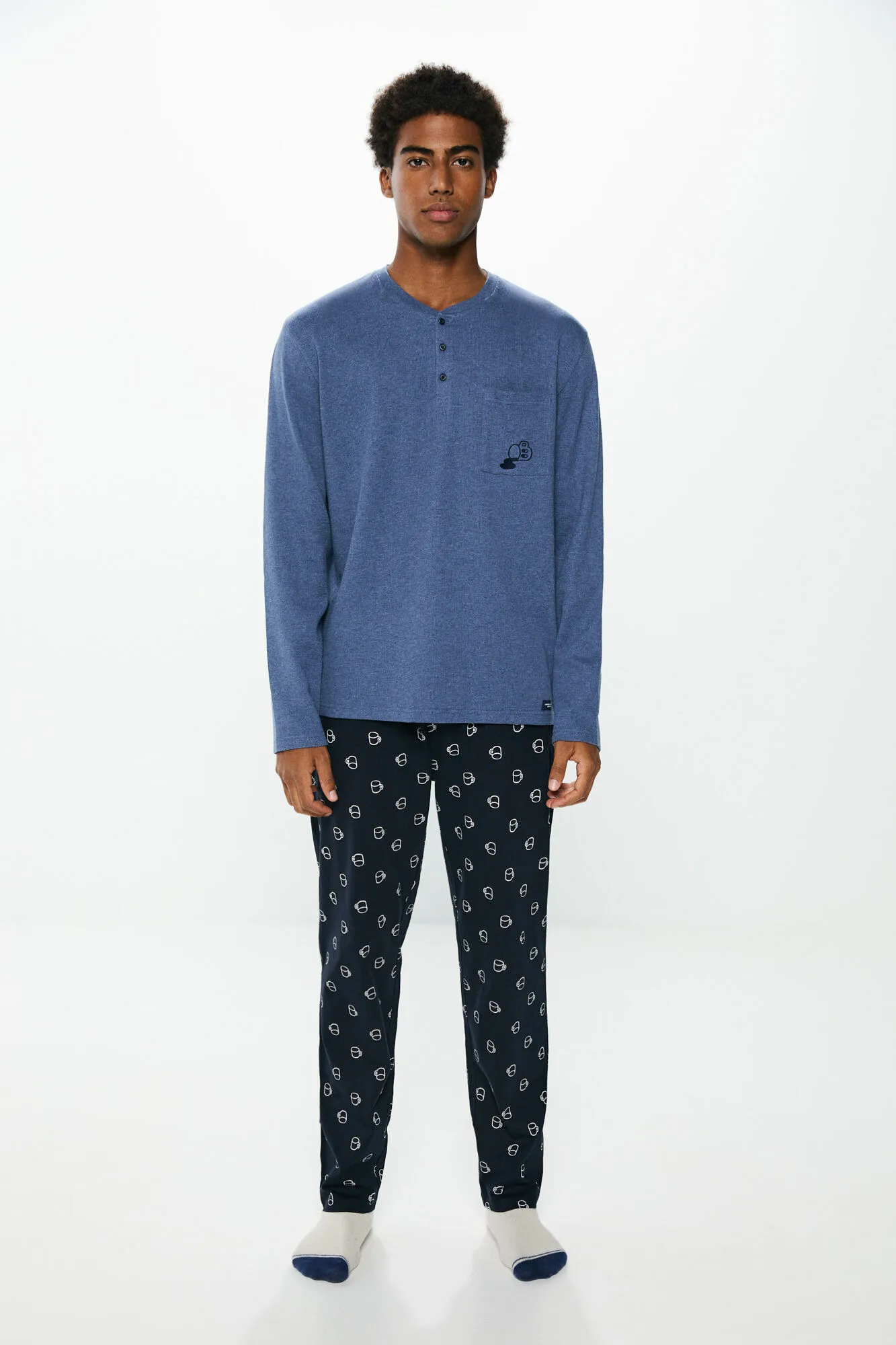 Springfield Pijama largo waffle café
