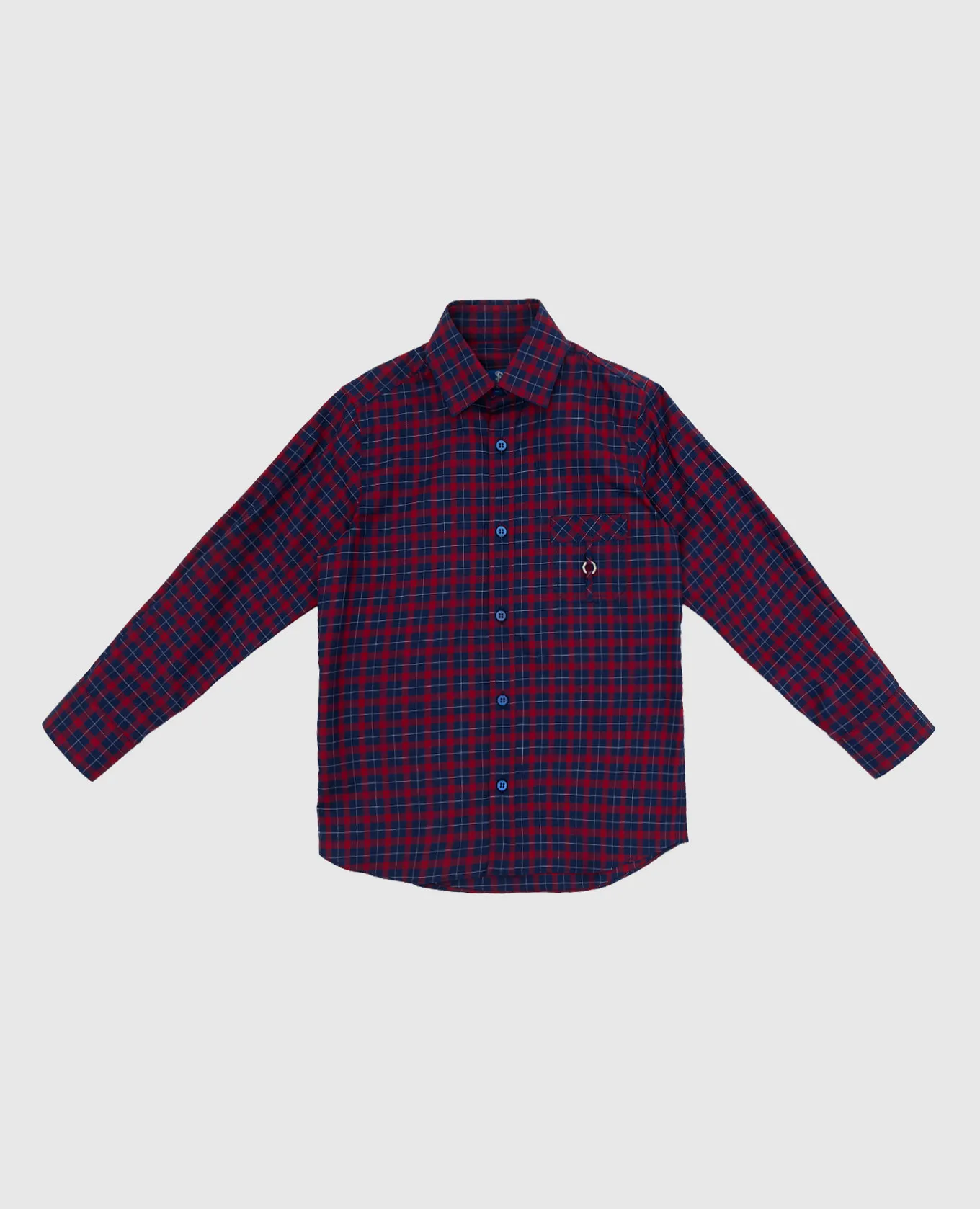 Stefano Ricci Children's blue checked shirt