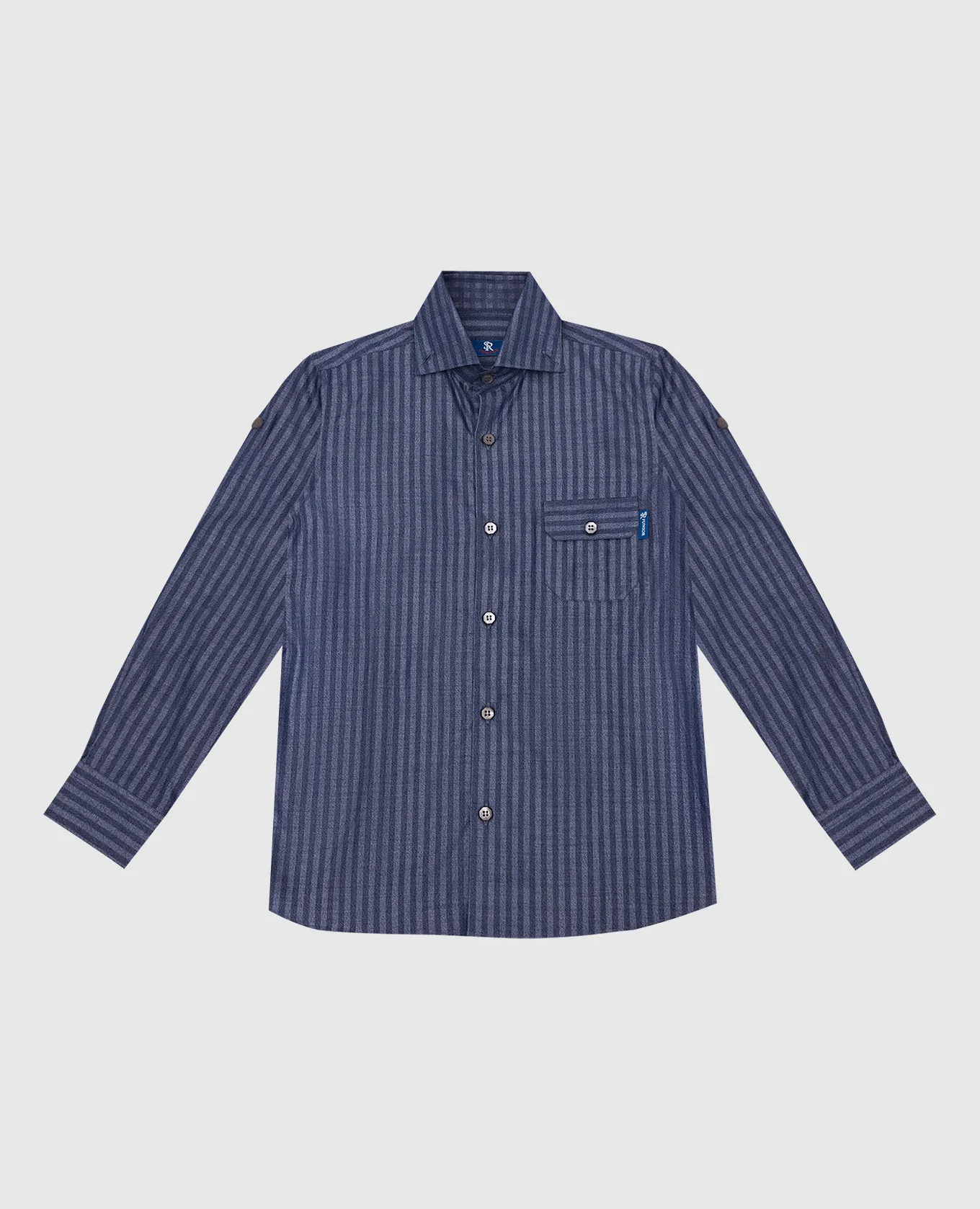 Stefano Ricci Children's blue striped shirt