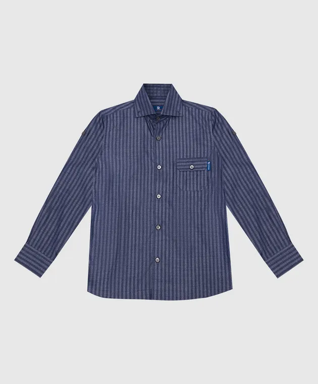 Stefano Ricci Children's blue striped shirt
