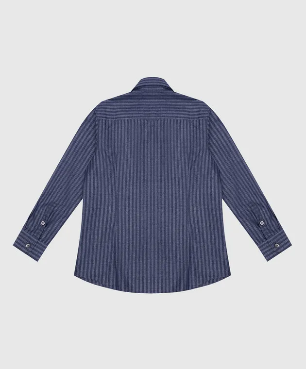 Stefano Ricci Children's blue striped shirt