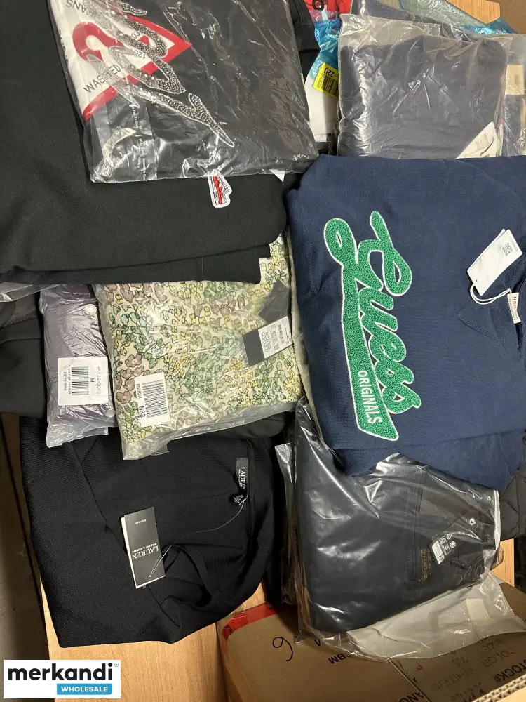 Stock de ropa de primera calidad mezcla de ropa Ralph tommy guess Adidas Levis cultura Nike boss zalando