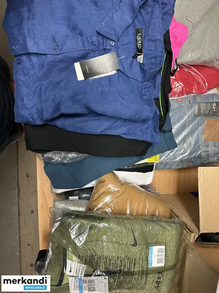Stock de ropa de primera calidad mezcla de ropa Ralph tommy guess Adidas Levis cultura Nike boss zalando