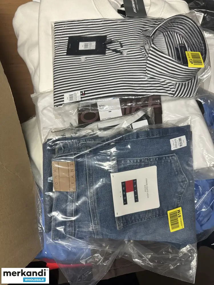 Stock de ropa de primera calidad mezcla de ropa Ralph tommy guess Adidas Levis cultura Nike boss zalando