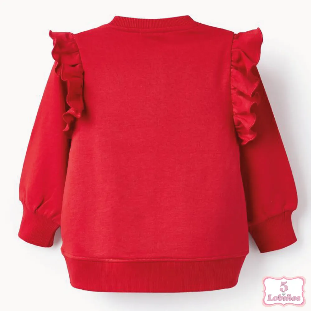 SUDADERA BEBÉ NIÑA MINNIE ROJA Zippy