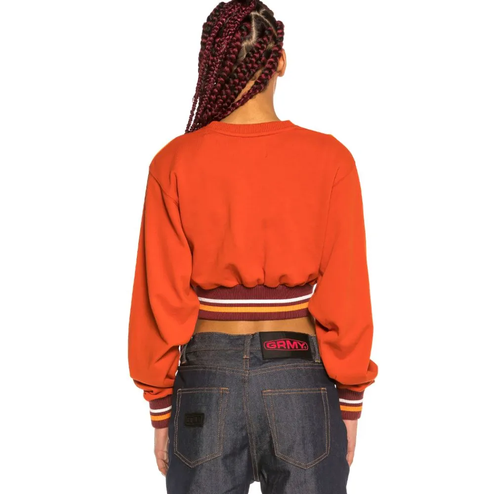 Sudadera Chica Grimey Acknowledge Crop Crewneck SS20 Orange