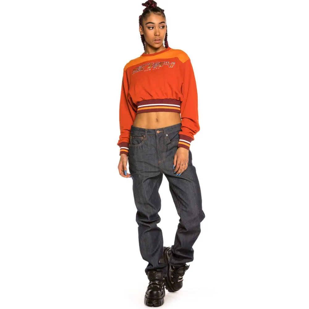 Sudadera Chica Grimey Acknowledge Crop Crewneck SS20 Orange
