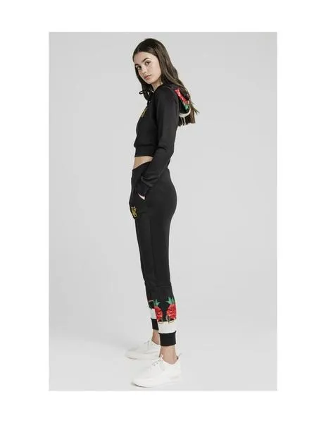 Sudadera Mujer SikSilk Majestic Cropped Negro
