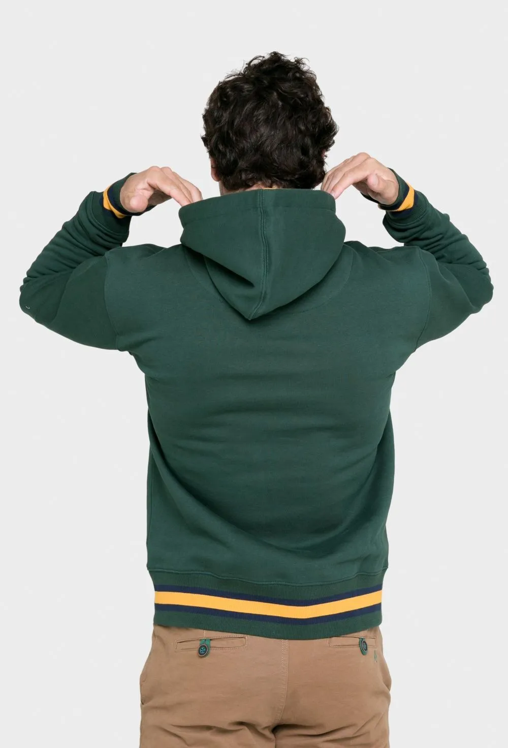 Sudadera verde con capucha modelo Original