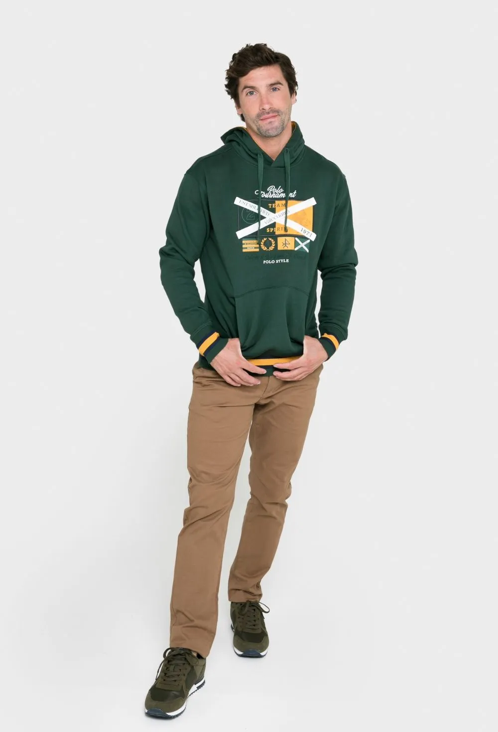 Sudadera verde con capucha modelo Original
