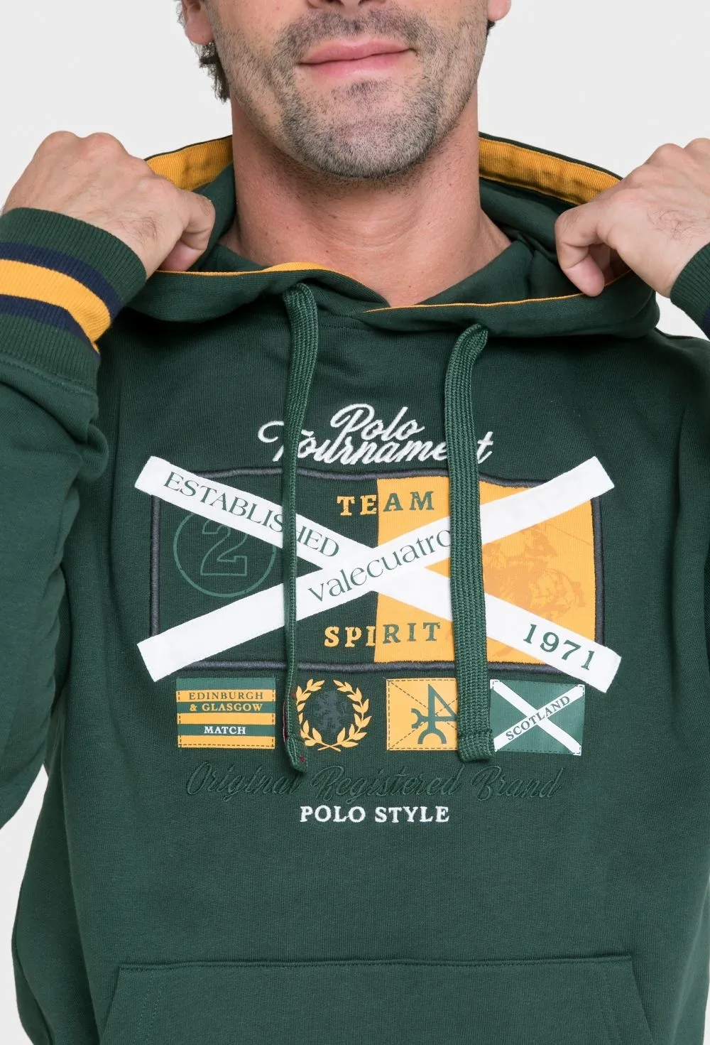 Sudadera verde con capucha modelo Original