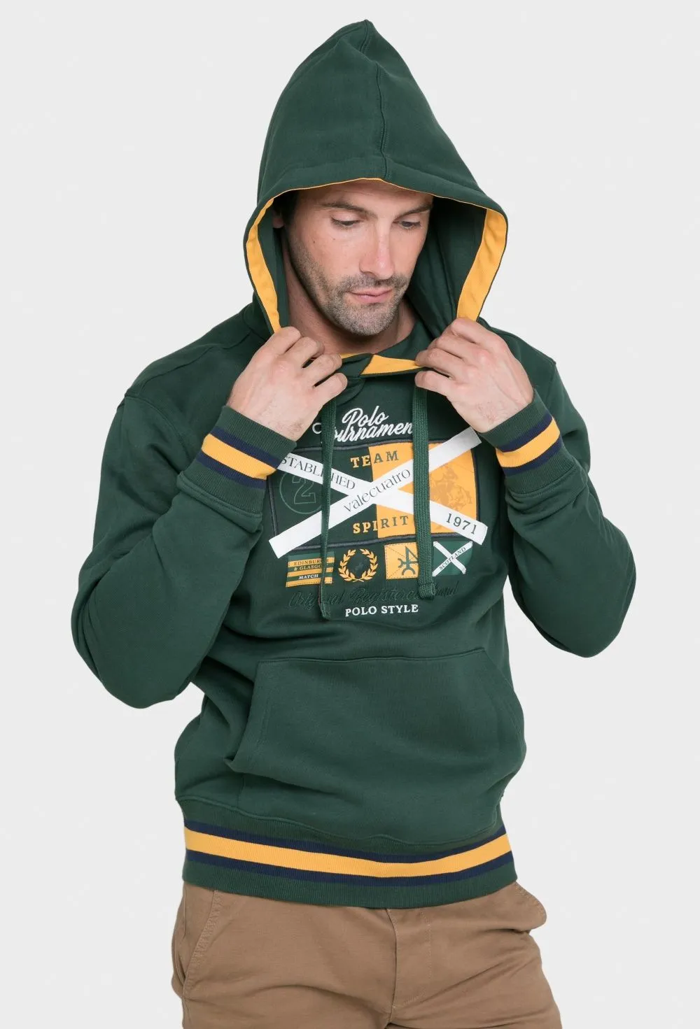 Sudadera verde con capucha modelo Original
