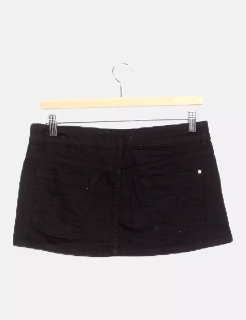 SUITEBLANCO  BLANCO FALDA MINI DENIM NEGRA