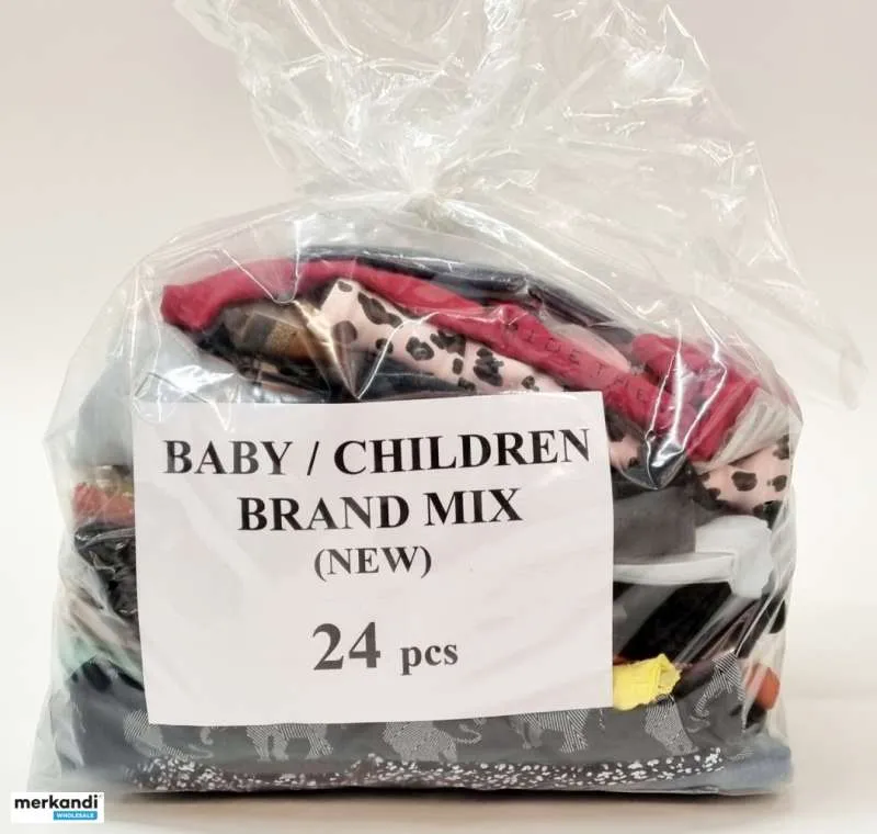 Surtido de ropa de marca para bebés y niños al por mayor