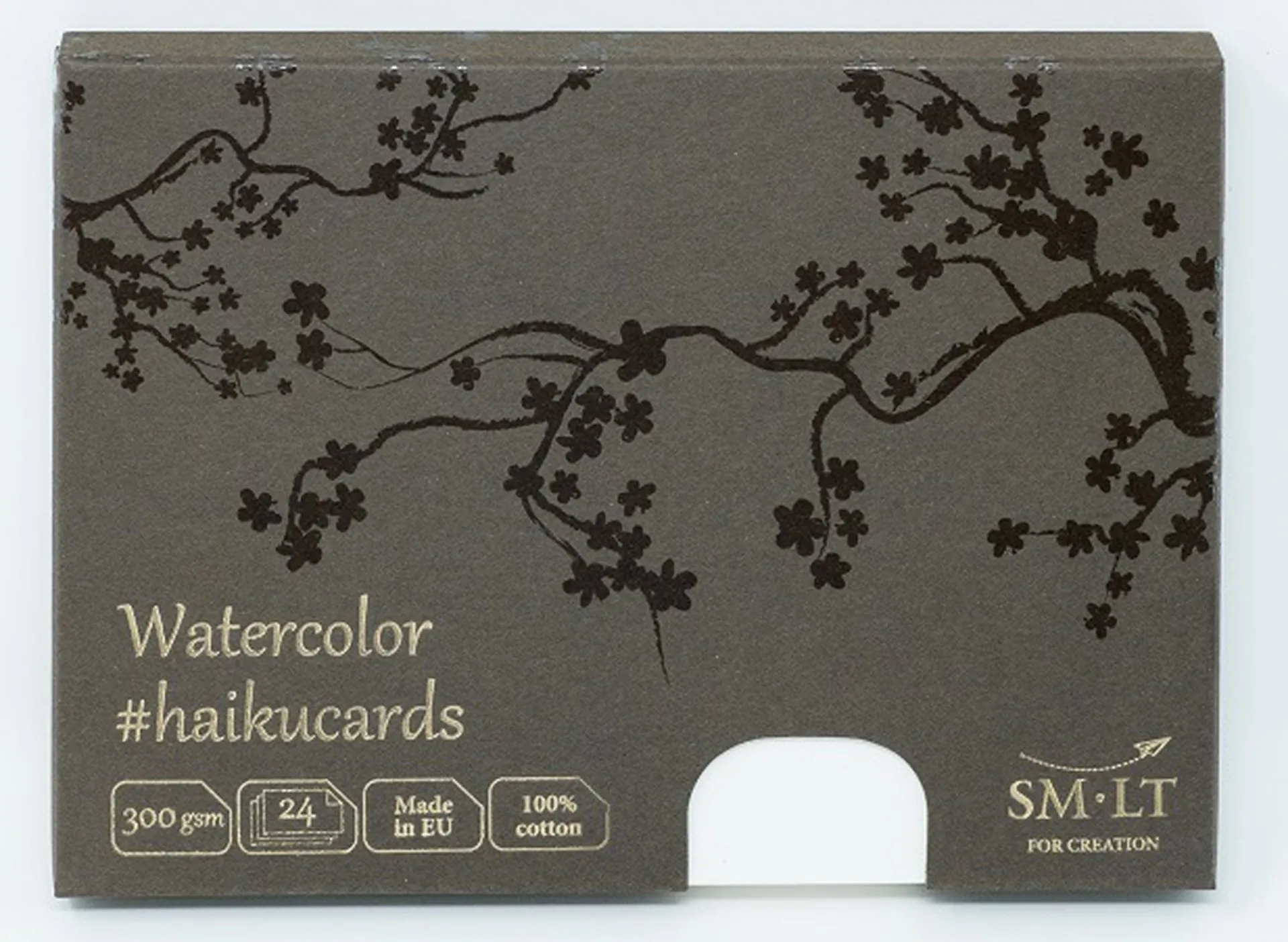 Tarjetas de acuarela Haikucards blancas, 300 g/m², juego