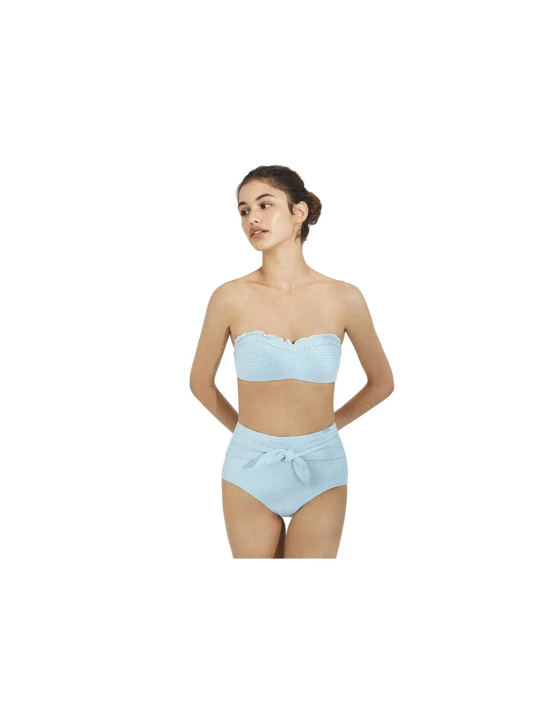 Top bikini Ysabel Mora Bandeau Rayas Copa B