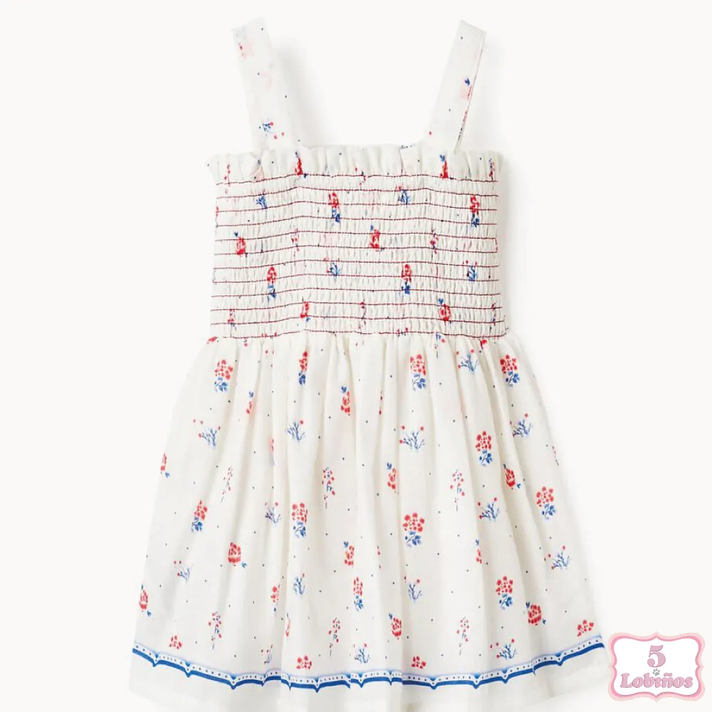 TOP FLORAL NIÑA AZUL Y ROJO ZIPPY