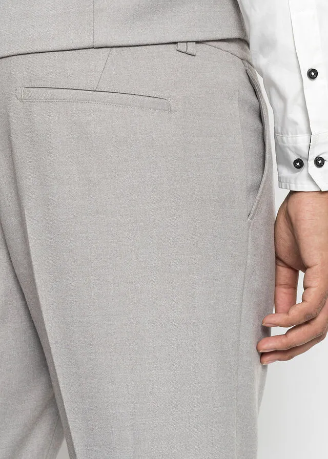 Traje (4 piezas) americana, pantalón, chaleco, corbata Gris claro jaspeado
