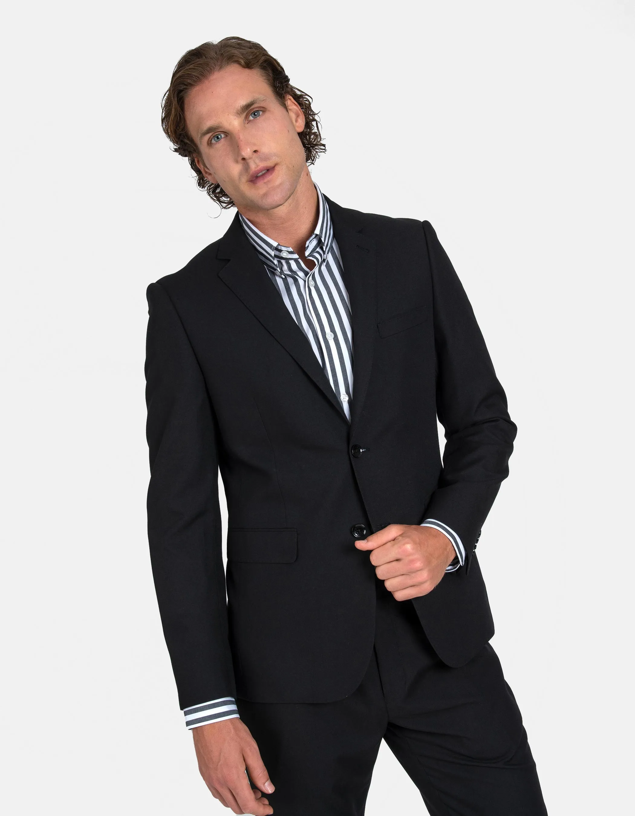 Traje liso fil a fil