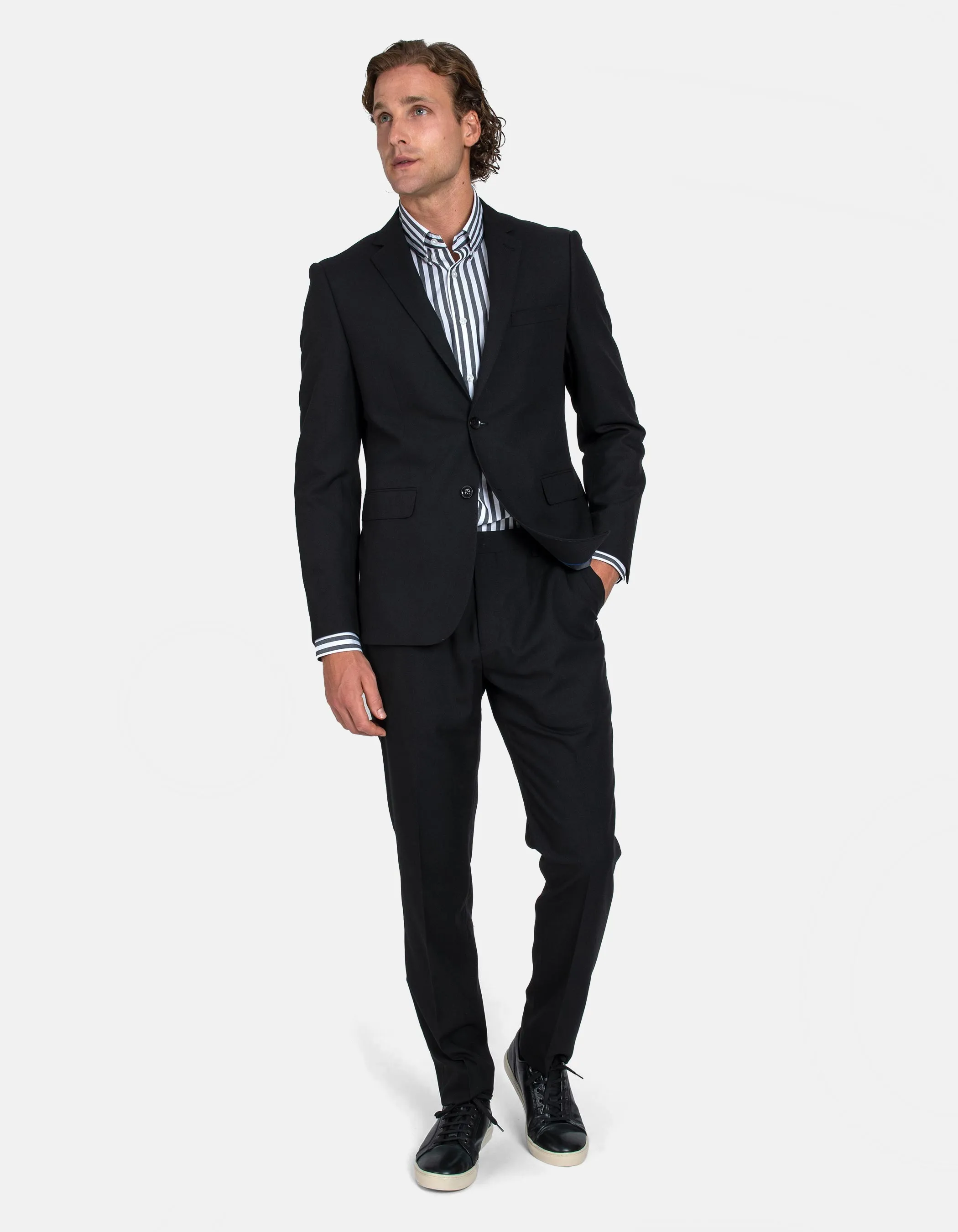 Traje liso fil a fil
