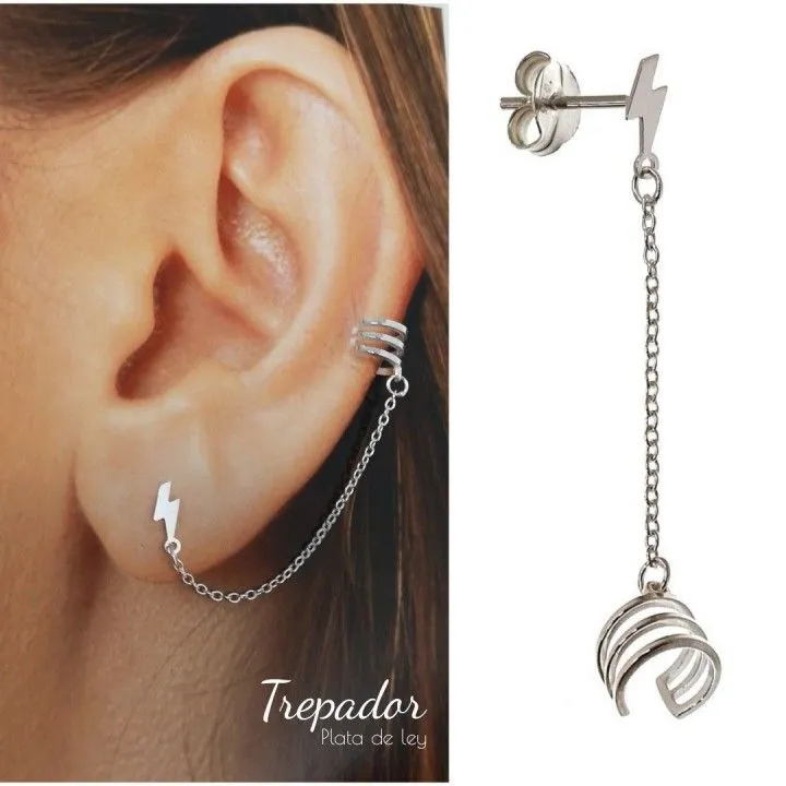 Trepador Plata cadena rayo