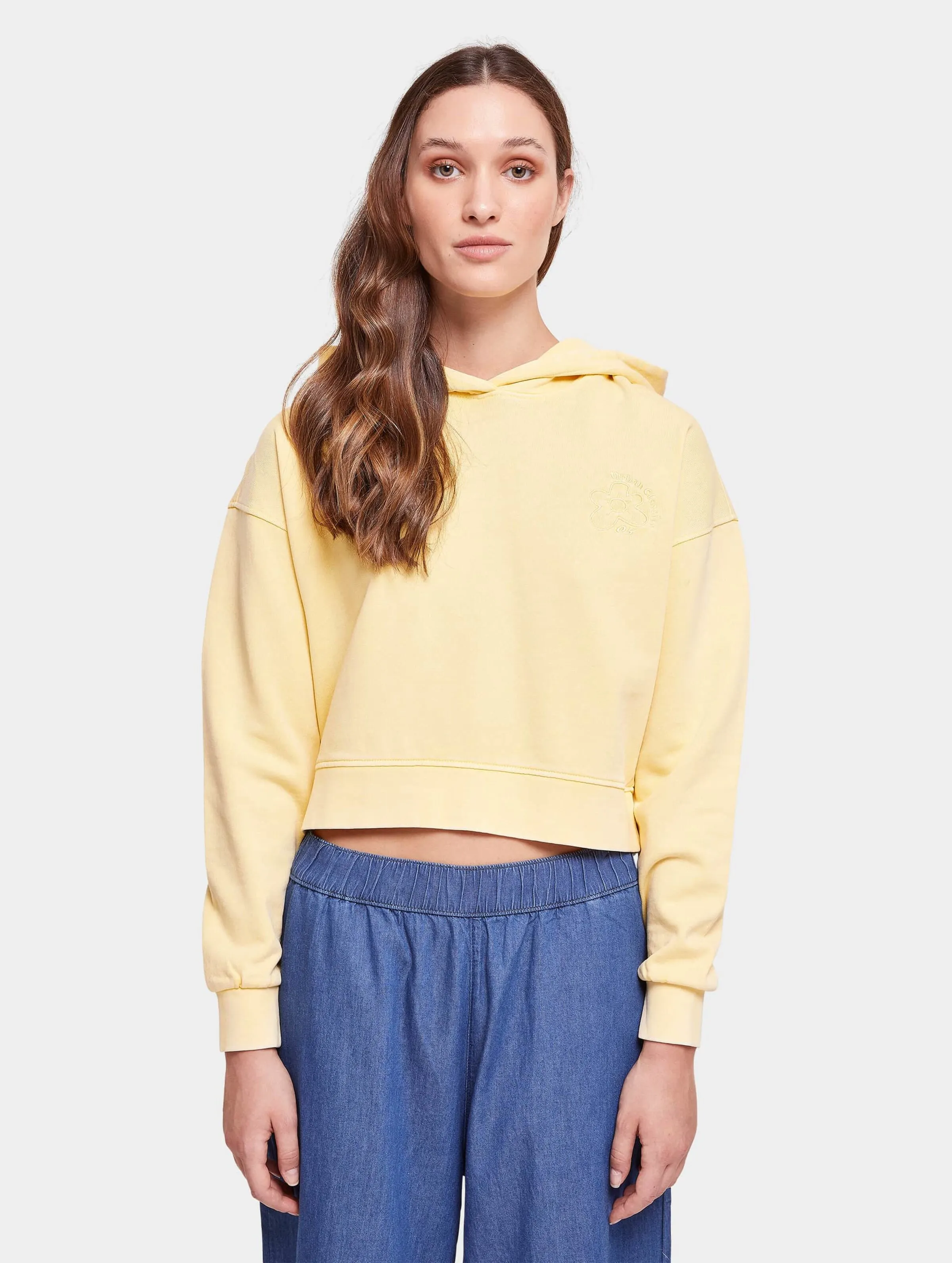 Urban Classics Ladies Short Flower Embroidery Terry