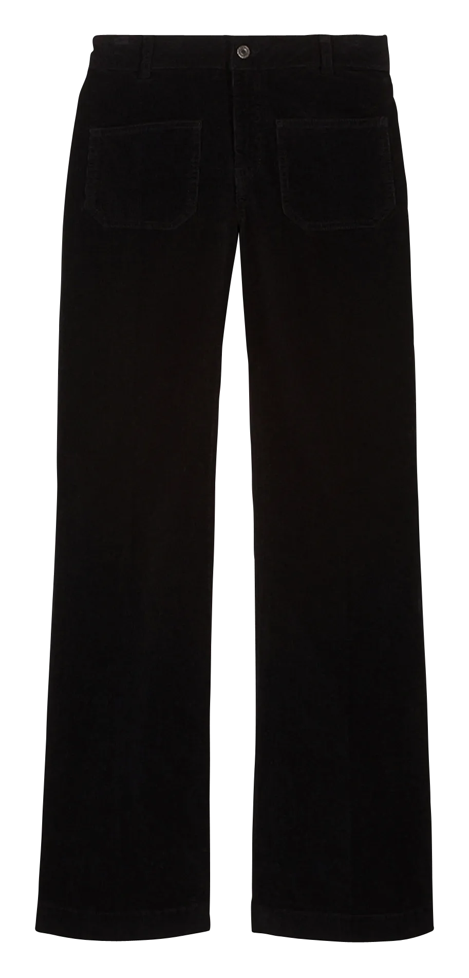 VANESSA BRUNO DOMPAY  PANTALóN EVASé DE CANALé DE MEZCLA DE ALGODóN EN NEGRO