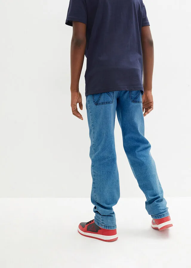 Vaqueros para niños con pernera ancha y ajuste holgado Denim claro