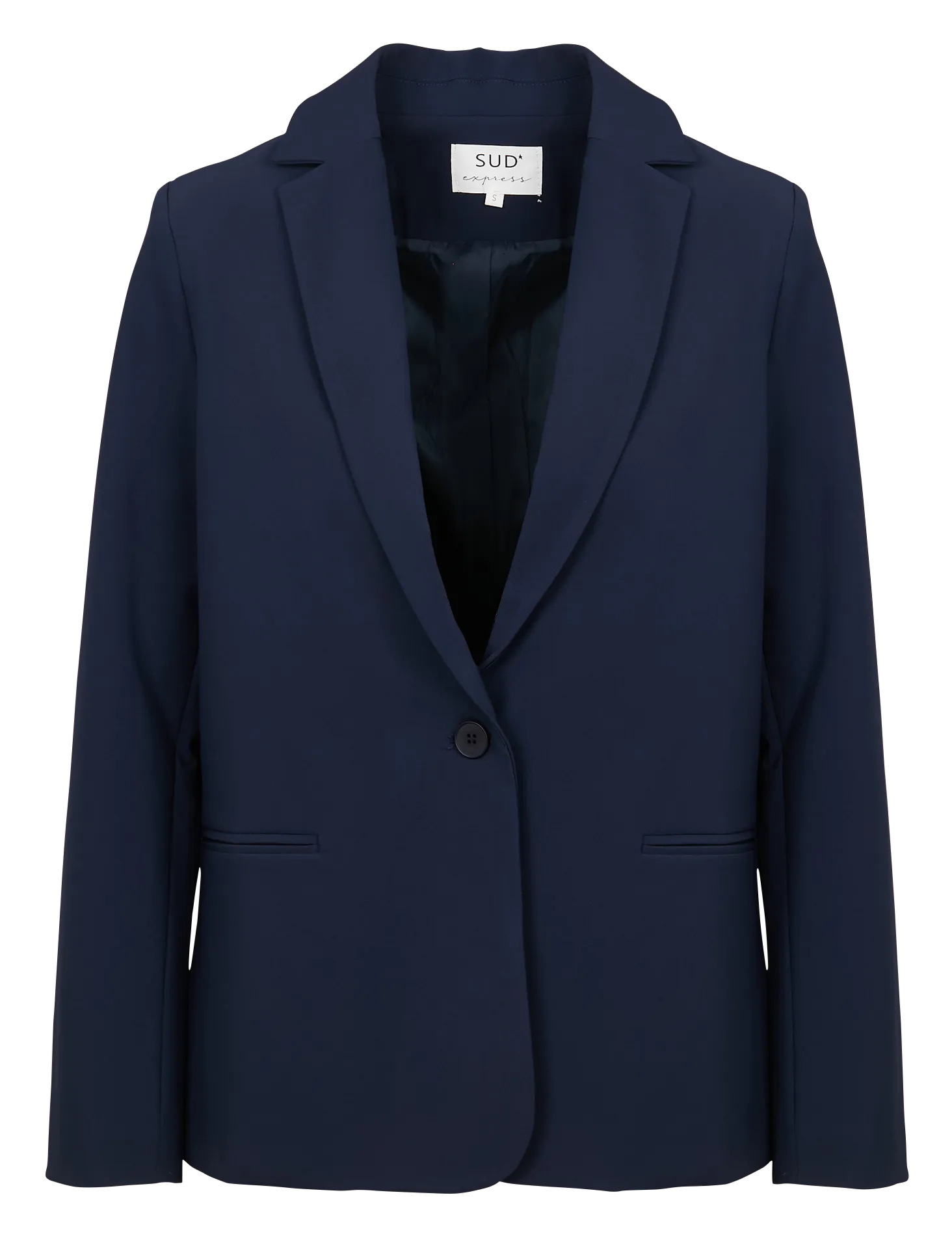 VEDELINE  CHAQUETA RECTA DE SASTRE EN AZUL