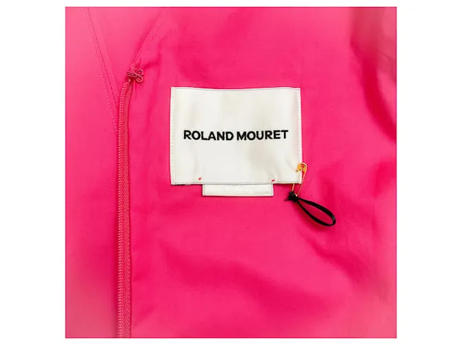 Vestido con hombros descubiertos de algodón rosa intenso de Roland Mouret 