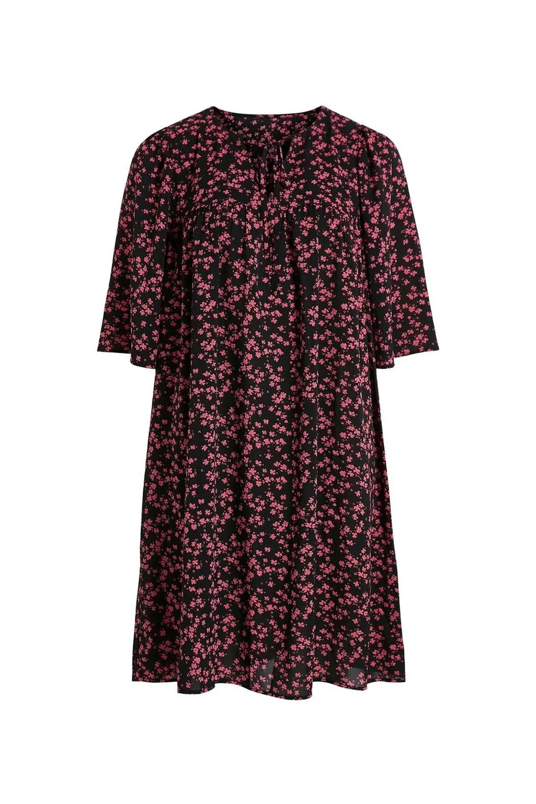 VESTIDO CORTO ESTAMPADO VIDUA NEGRO