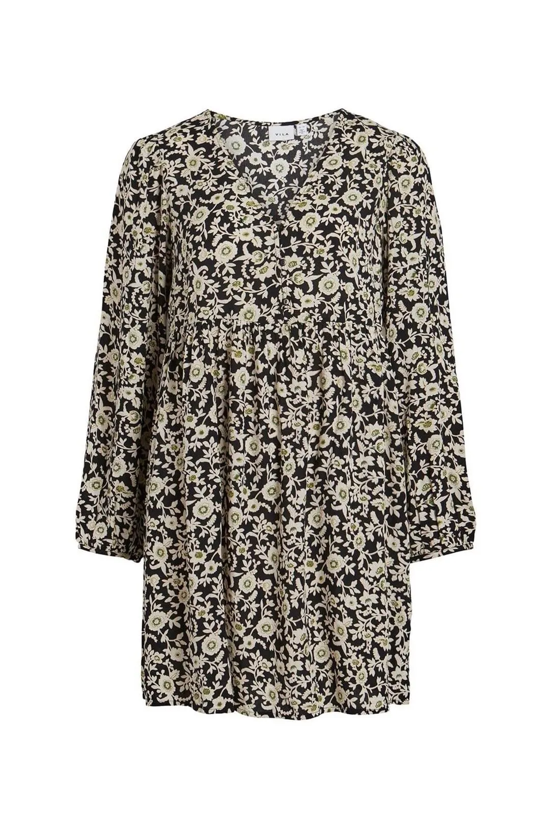 VESTIDO CORTO ESTAMPADO VIPIL NEGRO