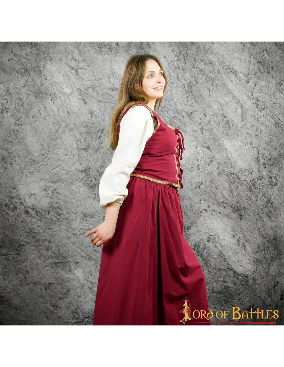 Vestido mesonera medieval o renacentista (blusa, corpiño y falda)