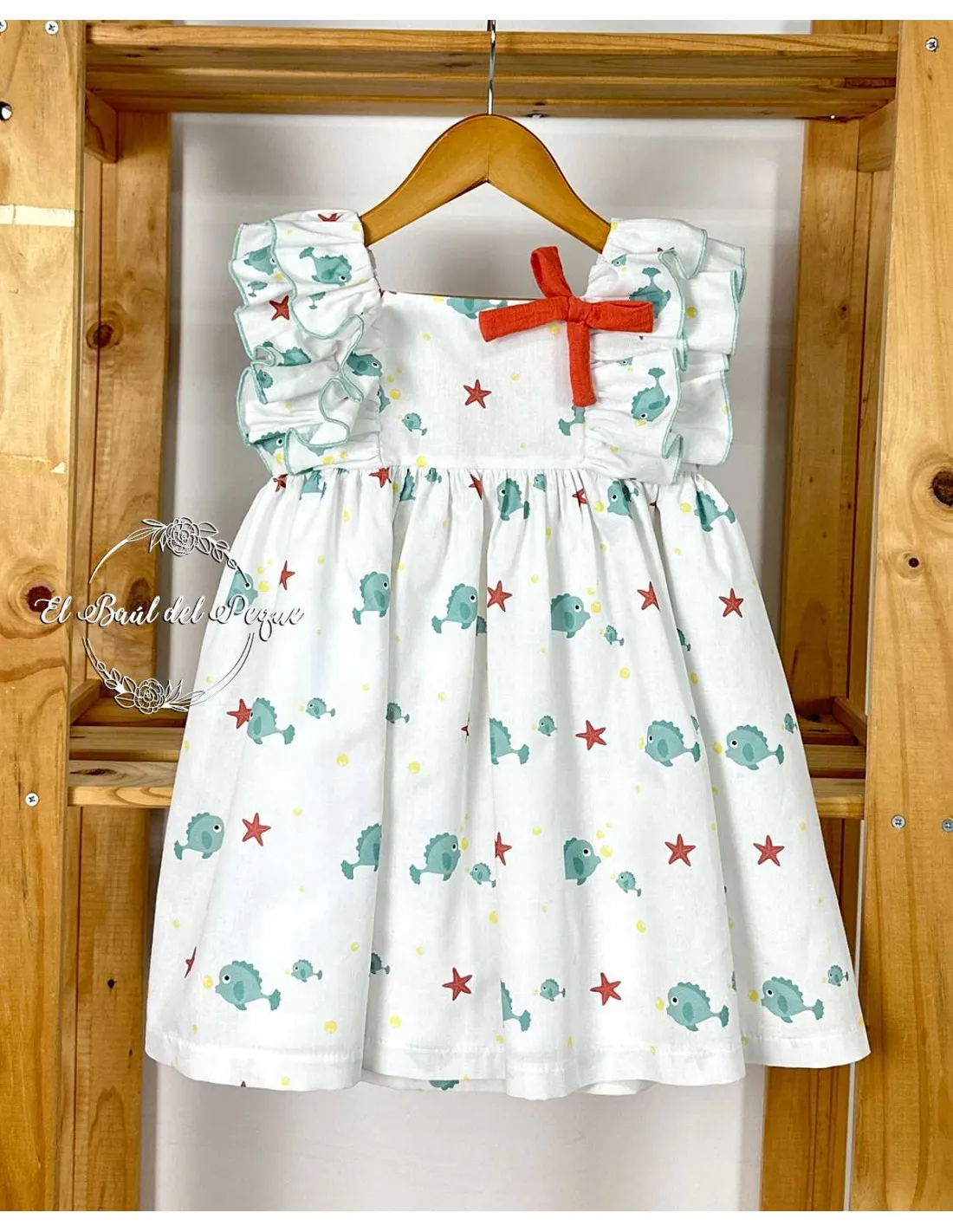Vestido Niña Mon Petit Bonbon Estampado Peces