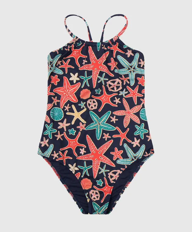 Vilebrequin Children's blue Gazette Holistarfishes print swimsuit