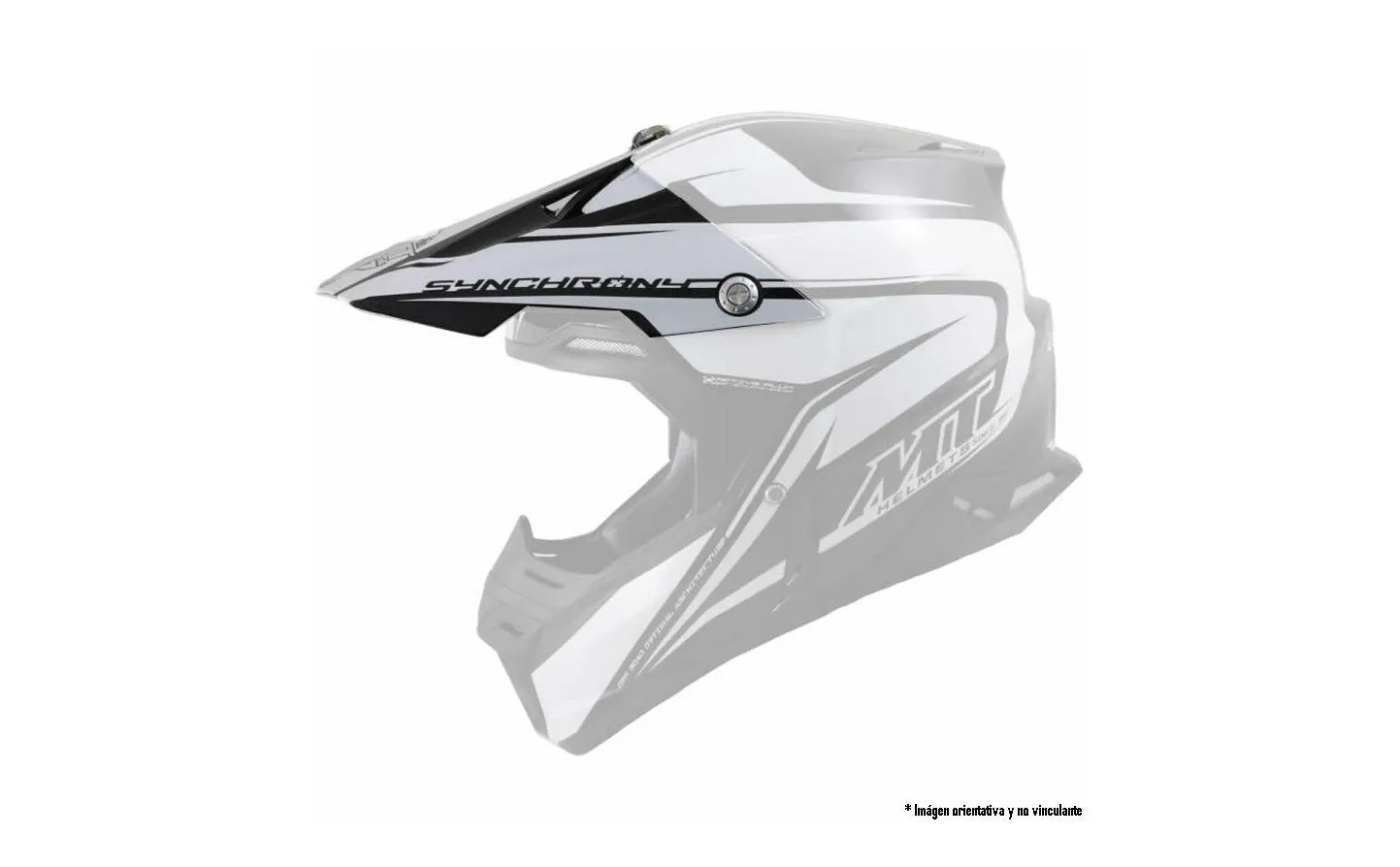 Visera Casco Mt Synchrony Endurance Blanco Perlado/Negro/Rojo Brillo