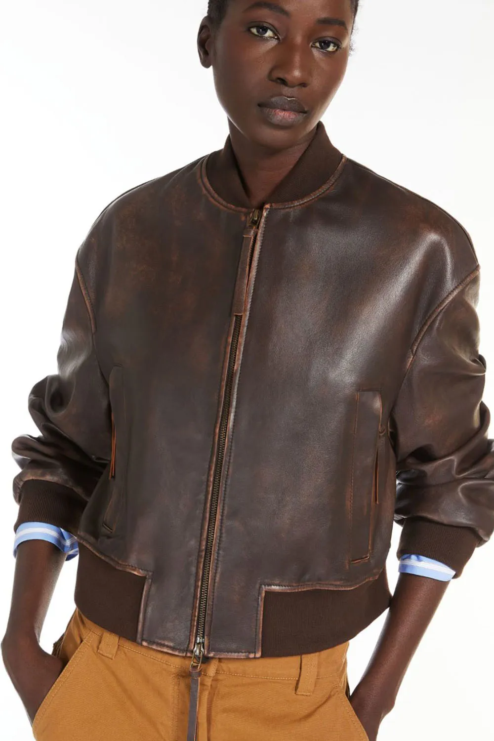 Weekend Max Mara Cazadora Hiltex Dark Brown