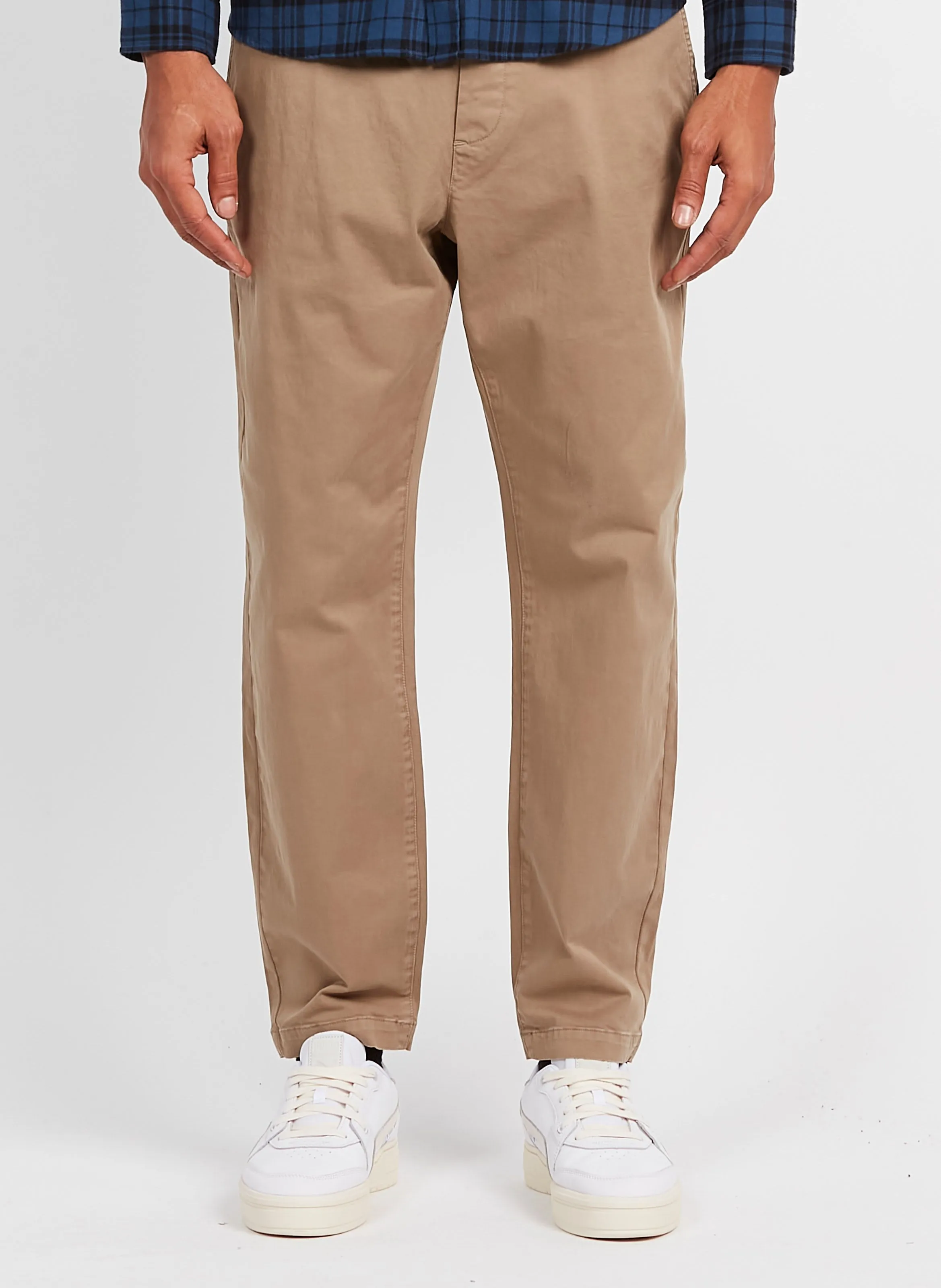 WIZZA  PANTALóN RECTO DE MEZCLA DE ALGODóN EN MARRON